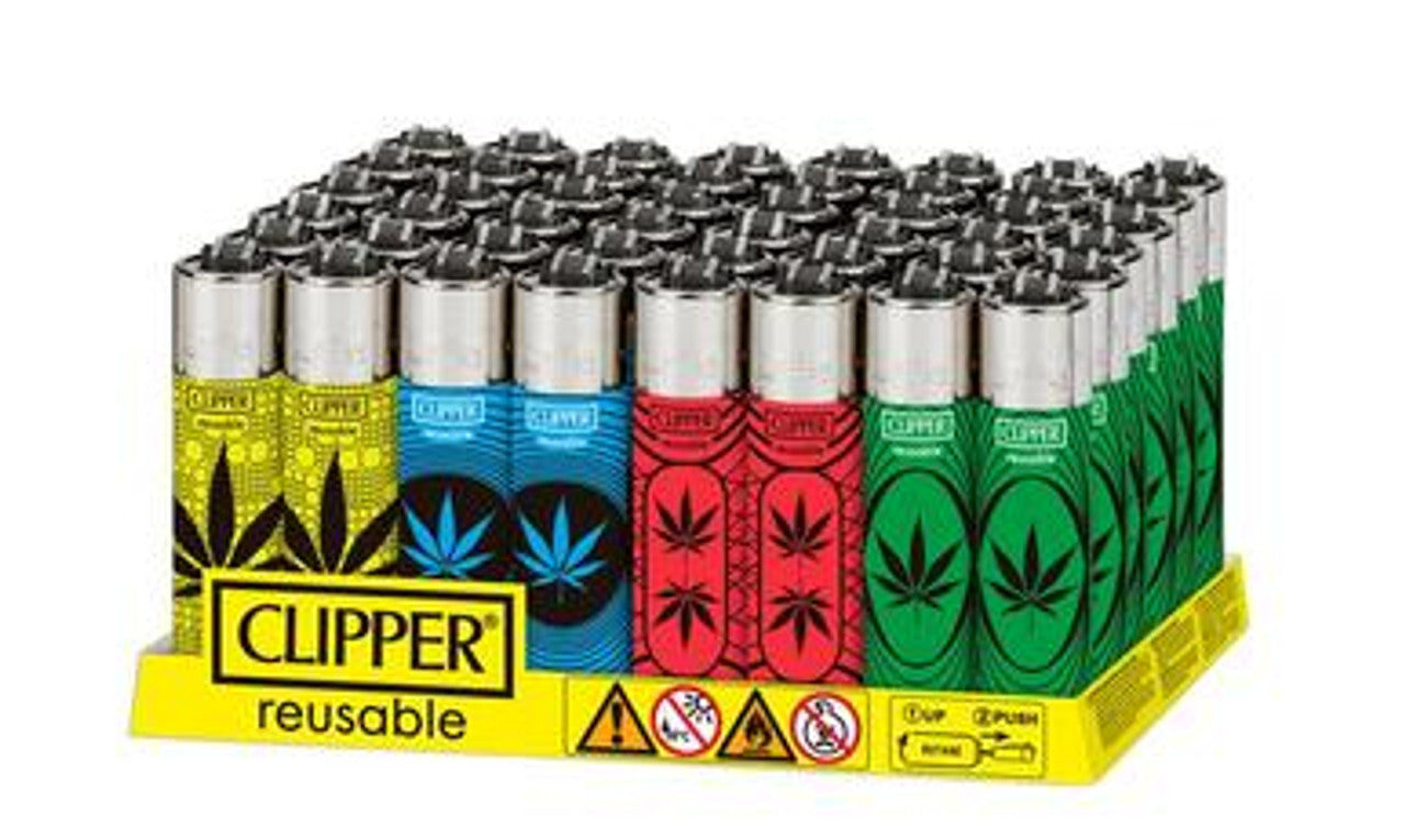 Clipper Colored Leaves Lighters - 48ct