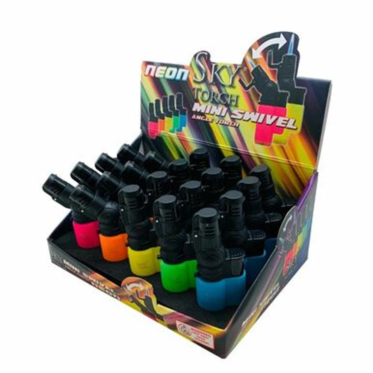 Eagle Mini Swivel Angle Neon (SK605SVN) Torch Lighter - 20ct