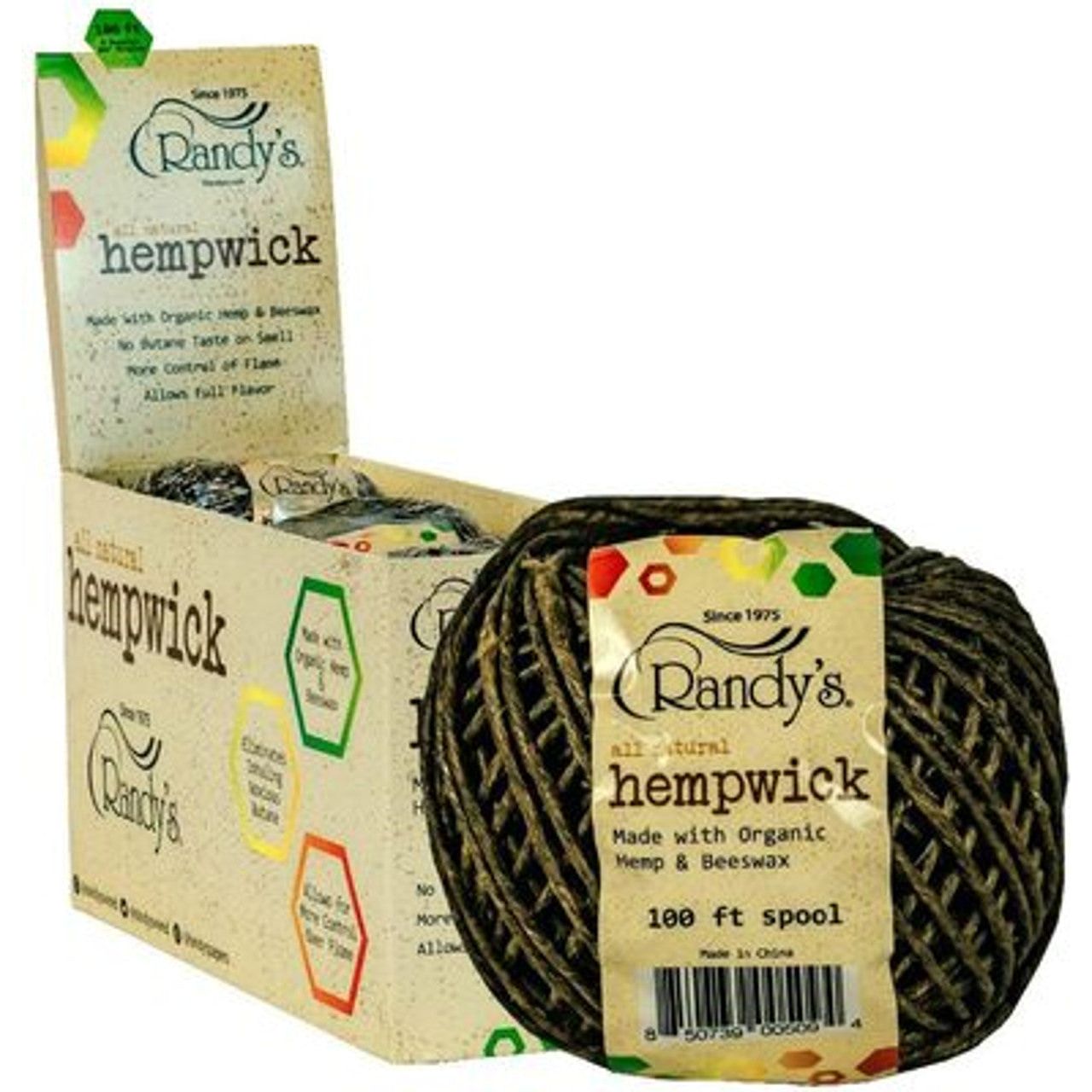 Randy's 100 Ft All Natural Hemp Wick - 6ct
