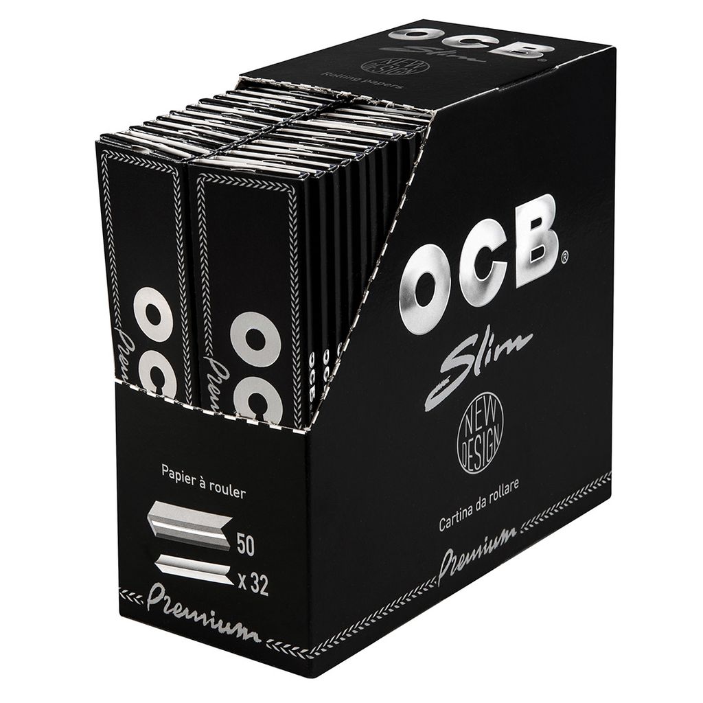 OCB Premium Black Slim Rolling Papers - 50ct