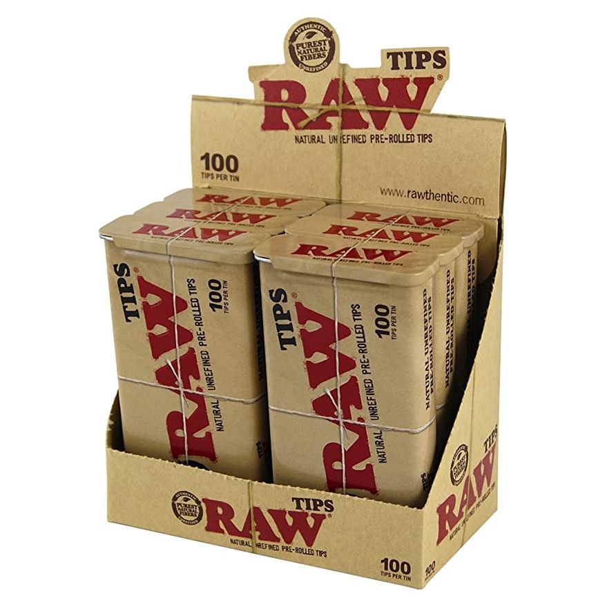 Raw Classic Pre-Rolled Tin Tips-600ct