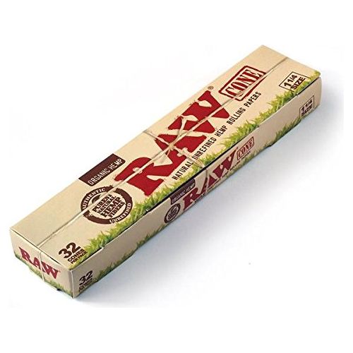 RAW Organic Hemp 1 1/4 Pre-Rolled Single Pack Cones - 32ct
