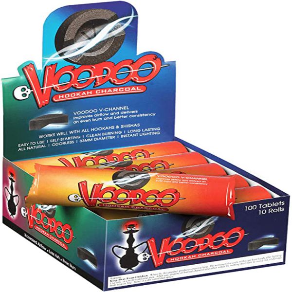 Voodoo 33Mm Round V Channel  Hookah Charcoal