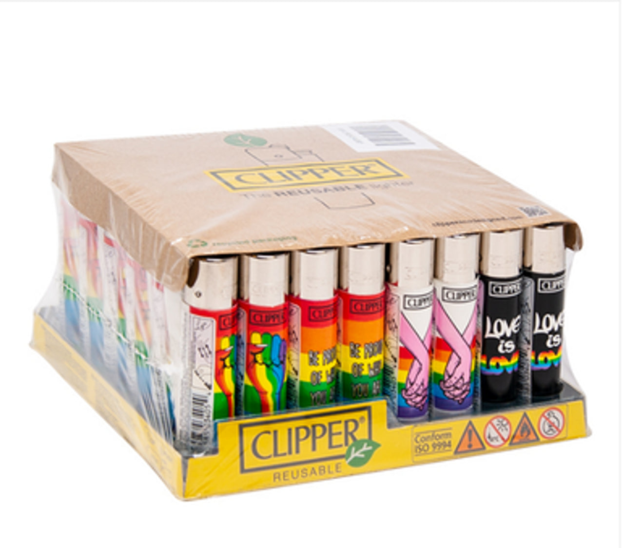 Clipper Pride Series Reusable Lighters - 48ct