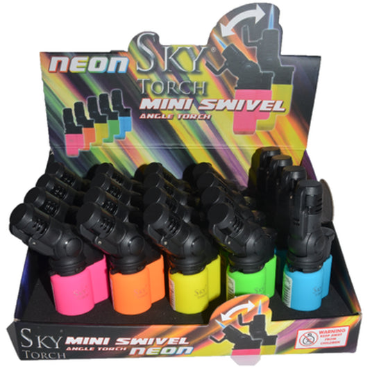 Eagle Sky Mini Angle Swivel Torch (SK605SV) Torch Lighter - 20ct