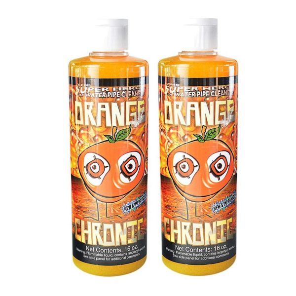 Orange Chronic Bong Cleaner Super Hero 16oz