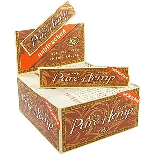 Pure Hemp Unbleached King Size Rolling Paper & Tips - 24ct