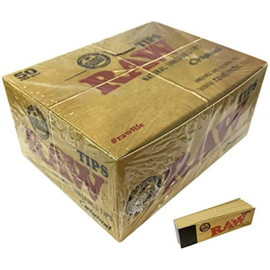 Raw Unbleached Tips Pack/50 Box/50..Case/20