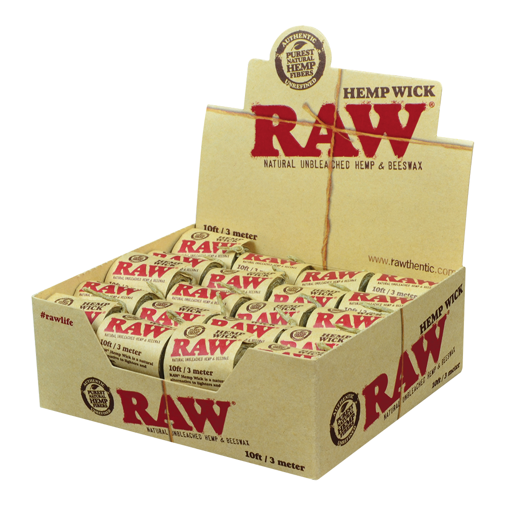 Raw Hemp Wick 10Ft (3 Meter), Box/40..