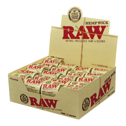 Raw Hemp Wick 10Ft (3 Meter), Box/40..