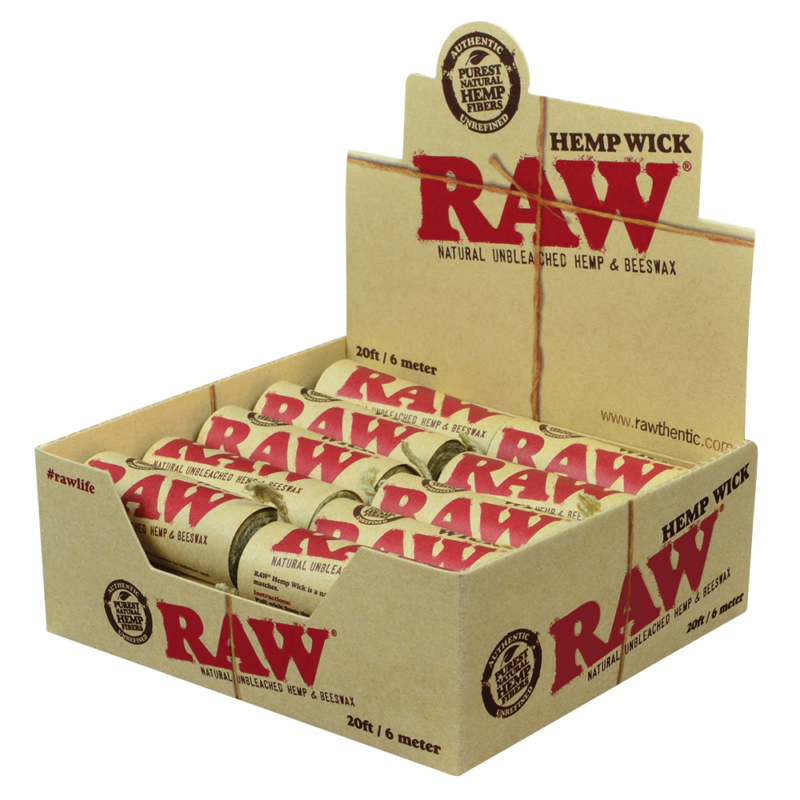 Raw Hemp Wick 20Ft (6 Meter), Box/20