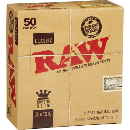 Raw King Size Slim Classic Paper 50Ct Case/30