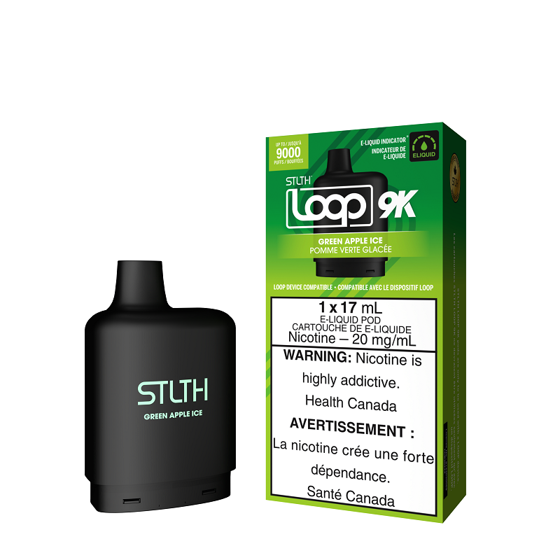 STLTH LOOP 9K - POD + KIT PACKAGE - GREEN APPLE ICE