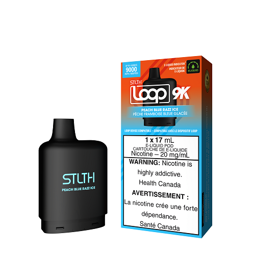 STLTH LOOP 9K - POD + KIT PACKAGE - PEACH BLUE RAZZ ICE