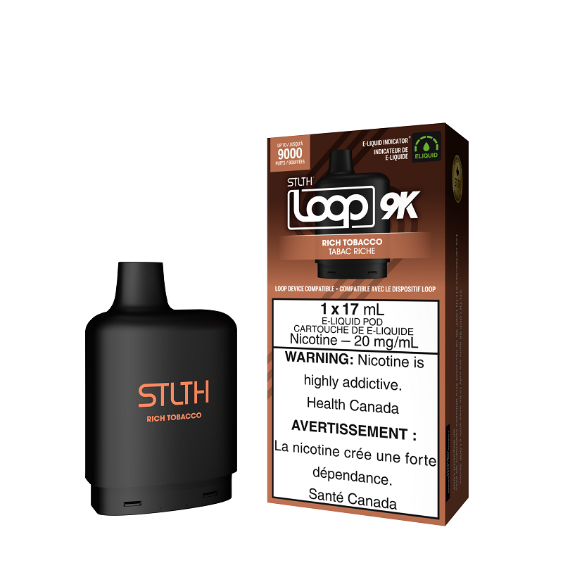 STLTH LOOP 9K - POD + KIT PACKAGE - RICH TOBACCO