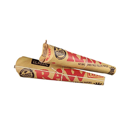 Raw Classic Natural Unrefined Hemp Pre-Rolled Cones King Size Pack/3