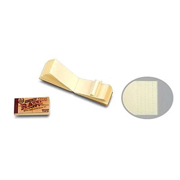 Raw Tips Soft Wide Perforated Tips, Box/50 20/Case