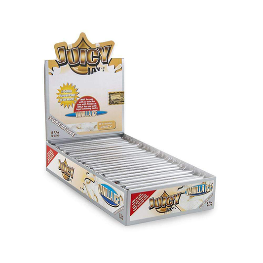 Juicy Jay Super Fine Vanilla Ice Rolling Papers 1 1/4 Size, Pack/32