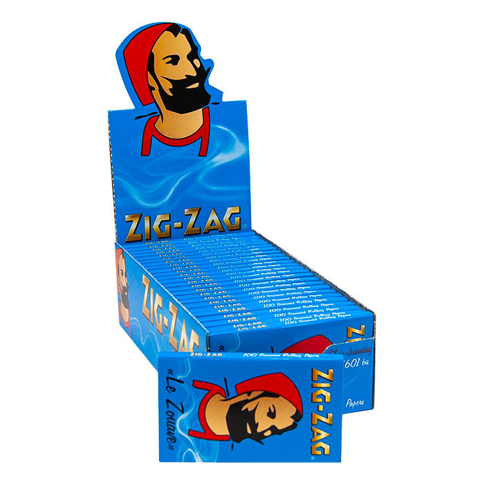 Zig Zag Slow Burning Blue Rolling Paper - 25ct