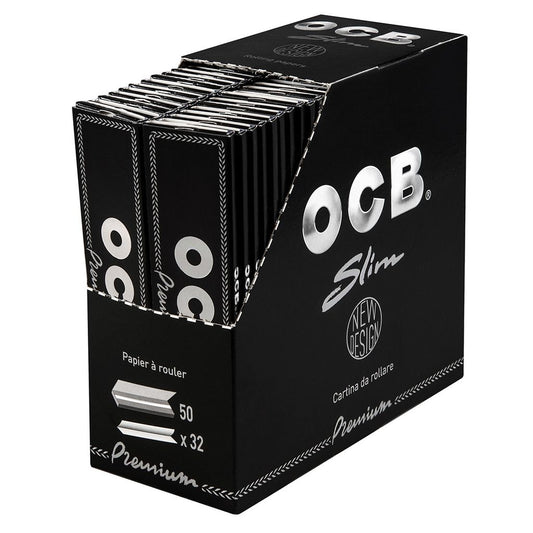 OCB Premium Black Slim Rolling Papers - 50ct