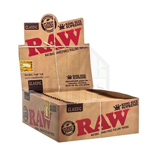 Raw Classic King Size Supreme Rolling Papers - 24ct