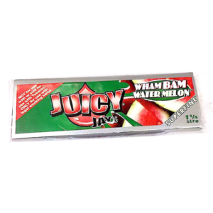 Juicy Jay Super Fine Wham Bam Watermelon Rolling Papers 1 1/4 Size, Pack/32